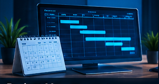 Digital project planning dashboard and timeline